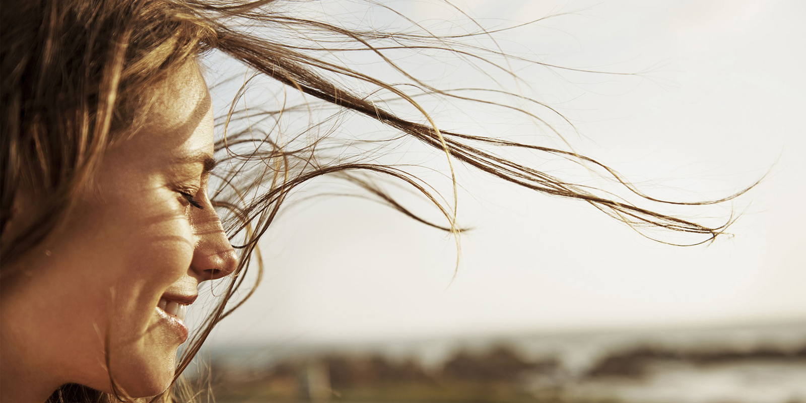 woman with the wind